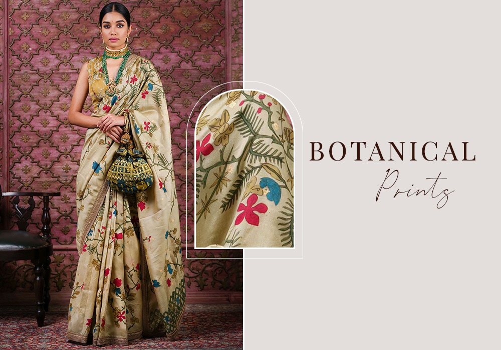 Kalamkari Botanical prints Aza Fashions