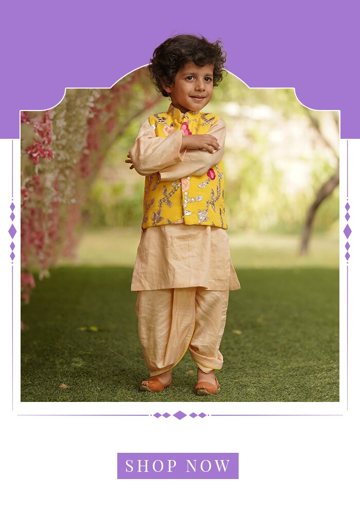 Fayon Kids bundi and kurta sets