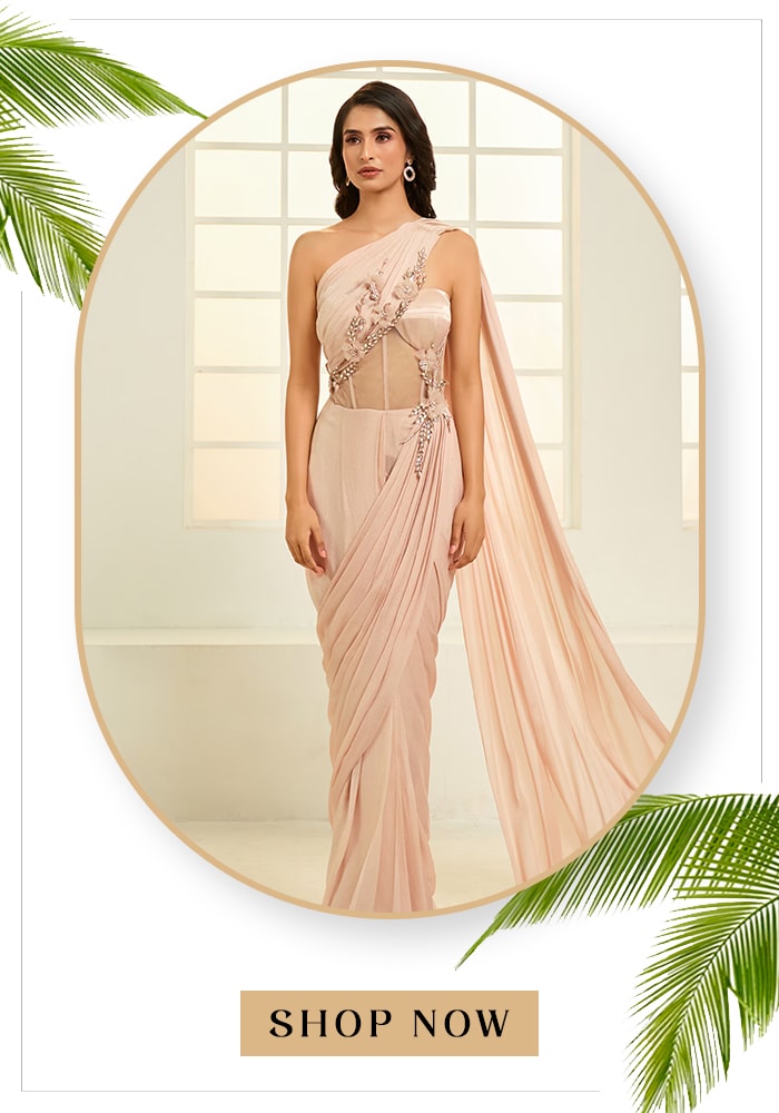 Corset saree gown