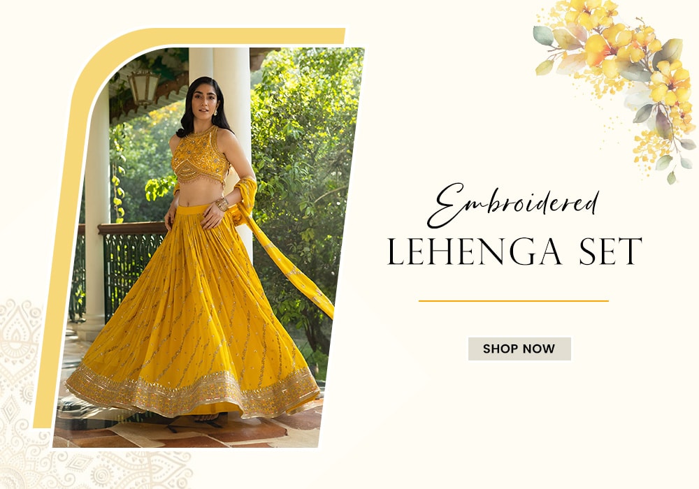 Embroidered Haldi Function Dress