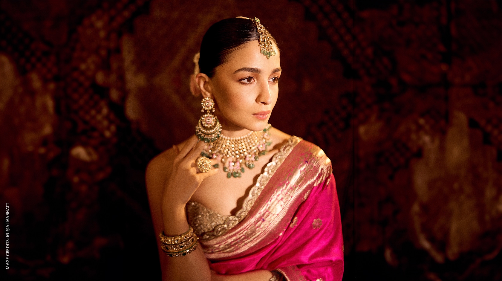 Alia Bhatt in dramatic jewellery