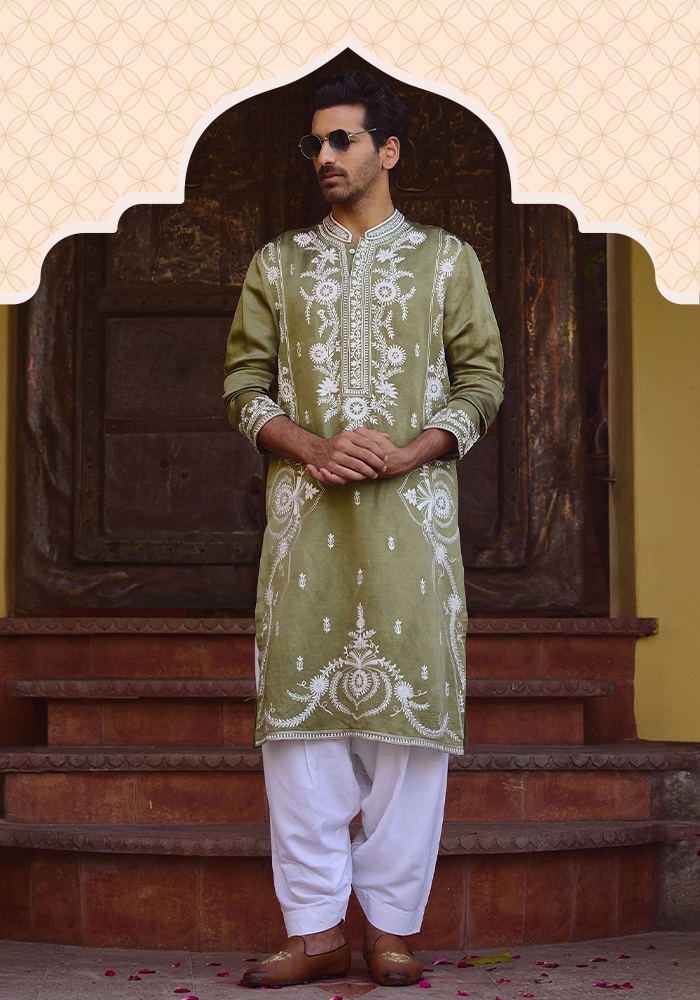 Ankit V Kapoor embroidered kurta set