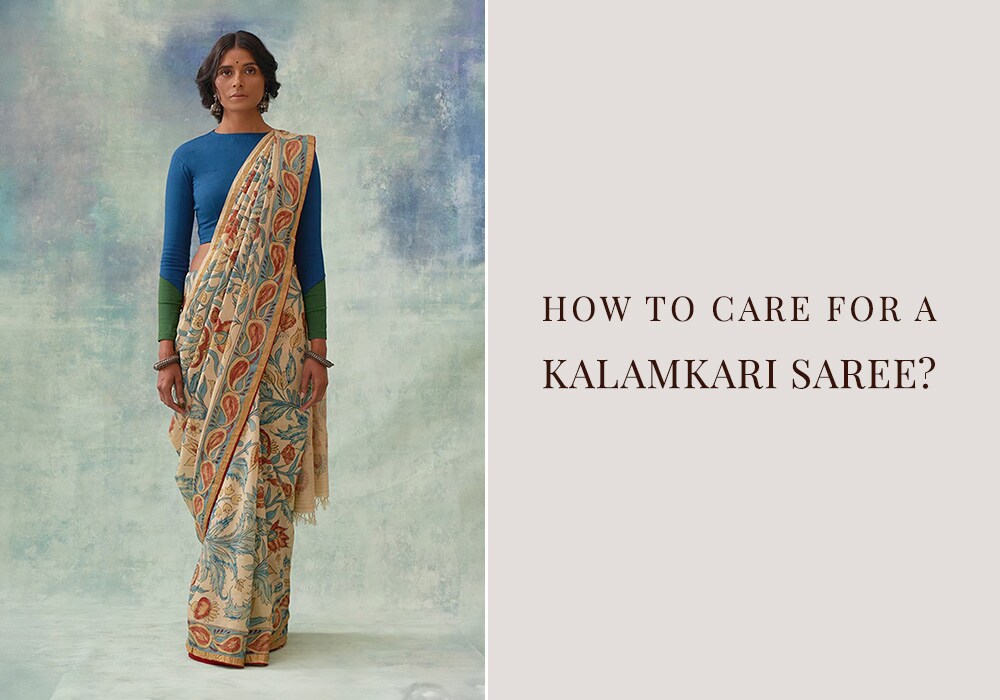 how to care for a kalamkari sarees Aza Fashions