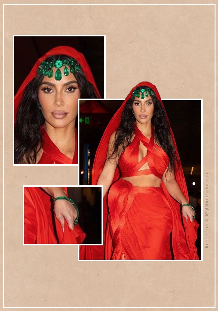 Kim Kardashian in Saree at Ambani Wedding