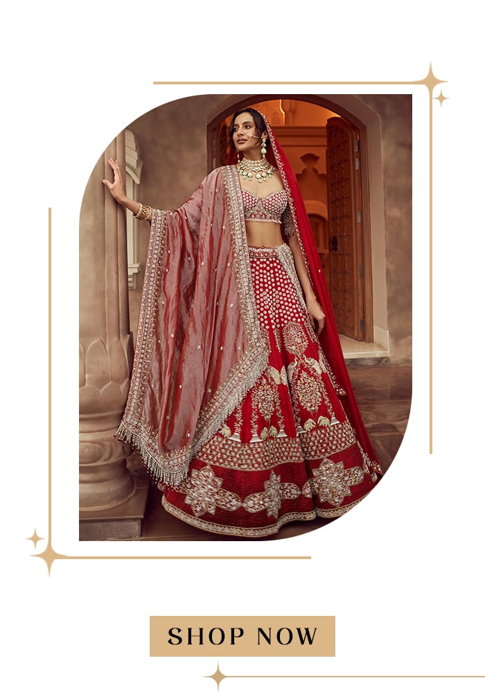 Silk bridal lehenga