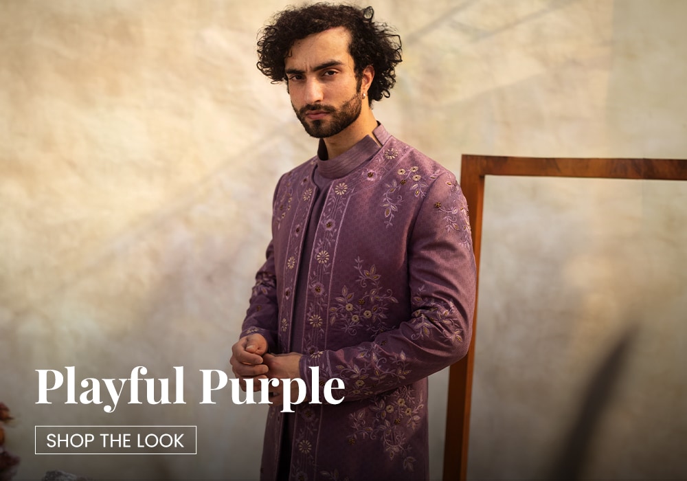 Purple kurta sets