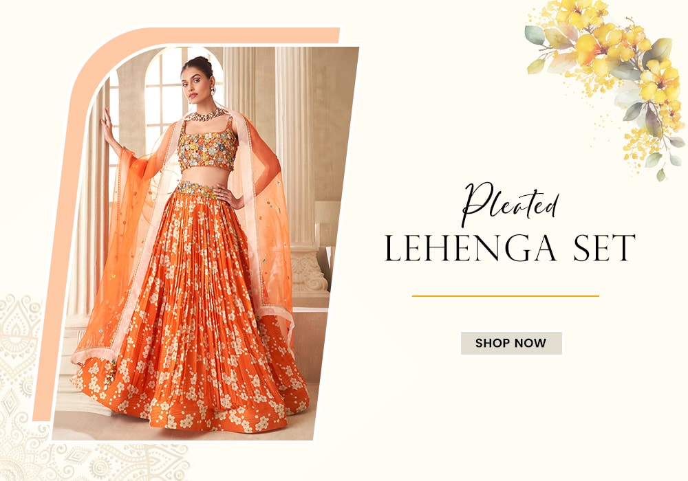 Pleated Lehenga Set 