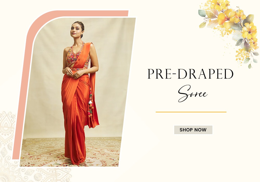 Pre-draped Saree 