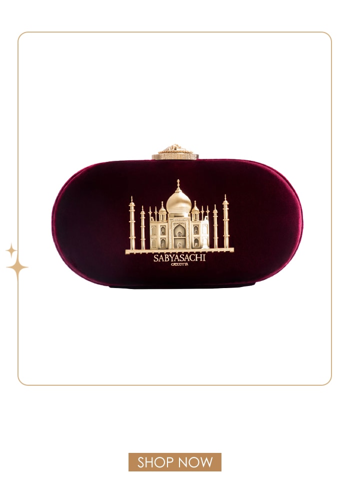 Maroon Sabyasachi Clutch