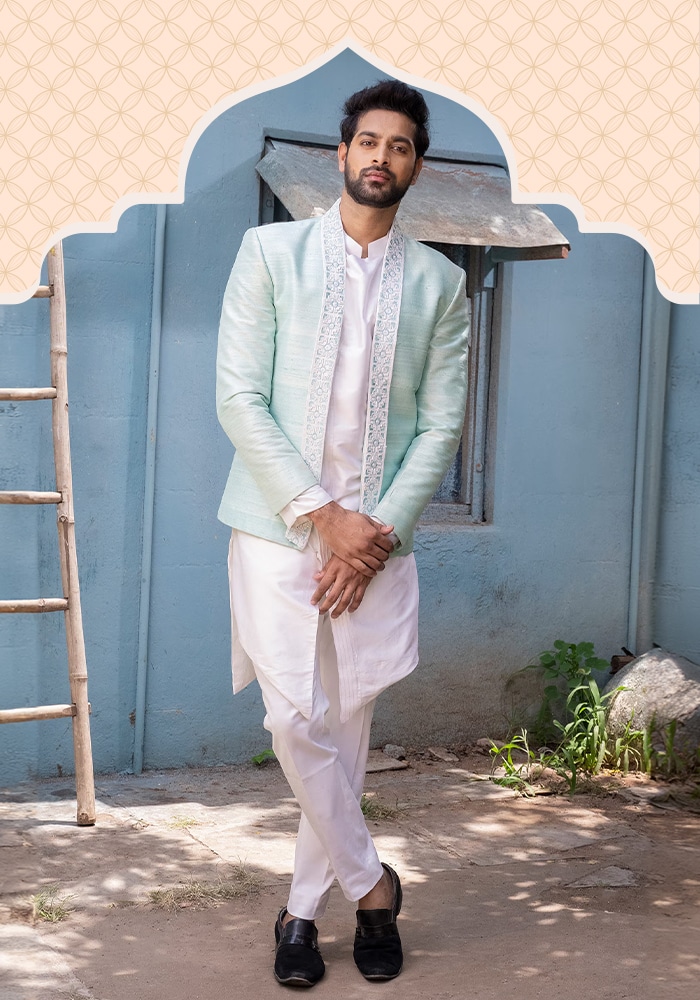 Varun Chakkilam white kurta jacket set