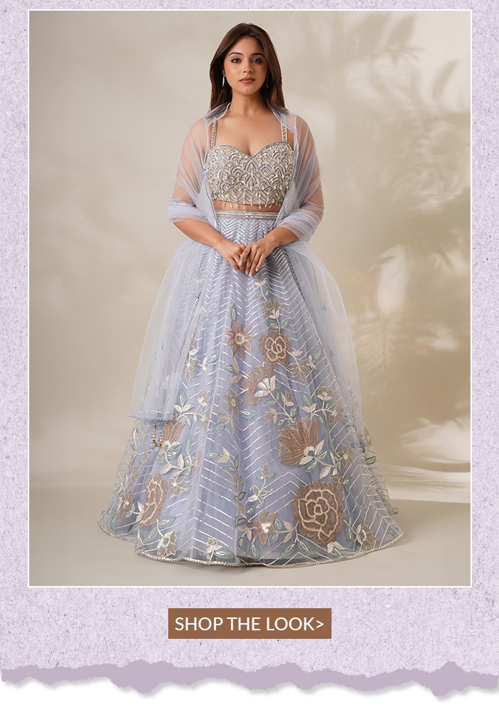 Aza Fashions Best Sellers Blue Lehenga