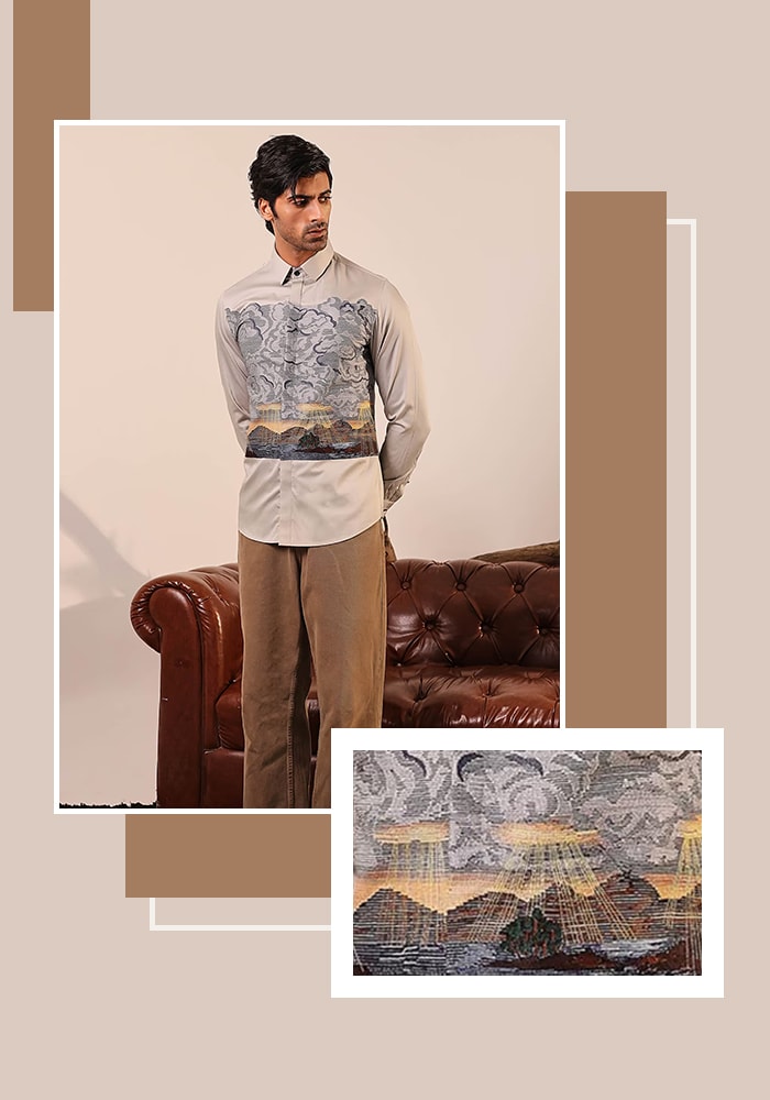 Nature prints on shirt designs for men