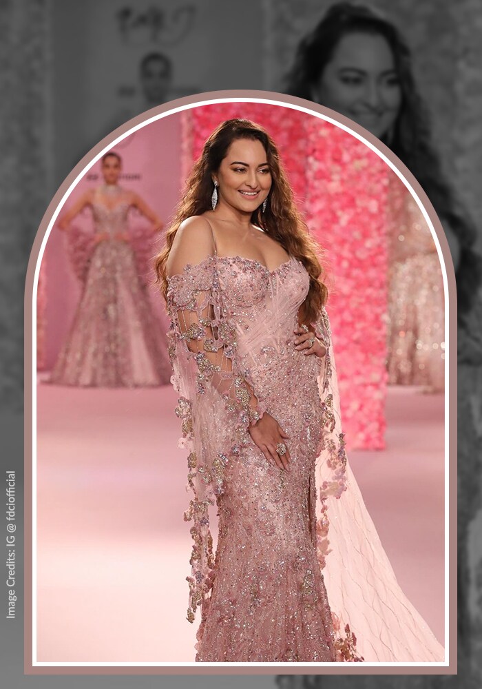 Sonakshi Sinha pale pink gown