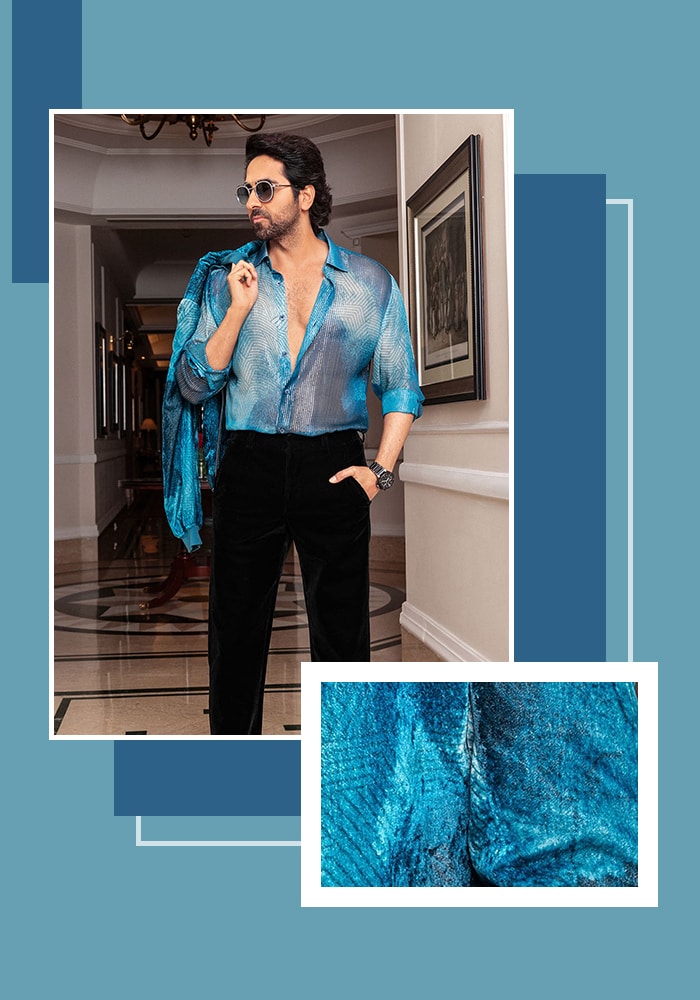 Ayushmann Khurrana in Blue Printed shirts