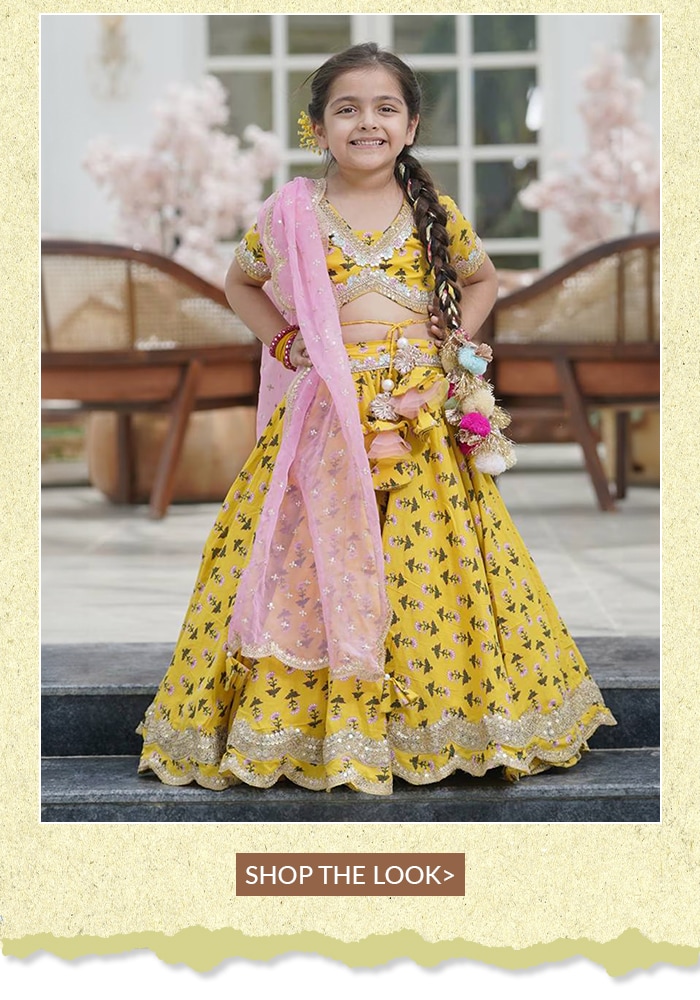 yellow Kid Lehenga Bestseller July