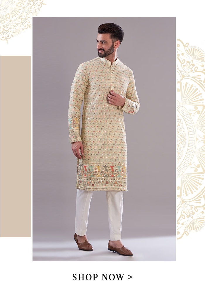 Chikankari Kurta for Janmashtami