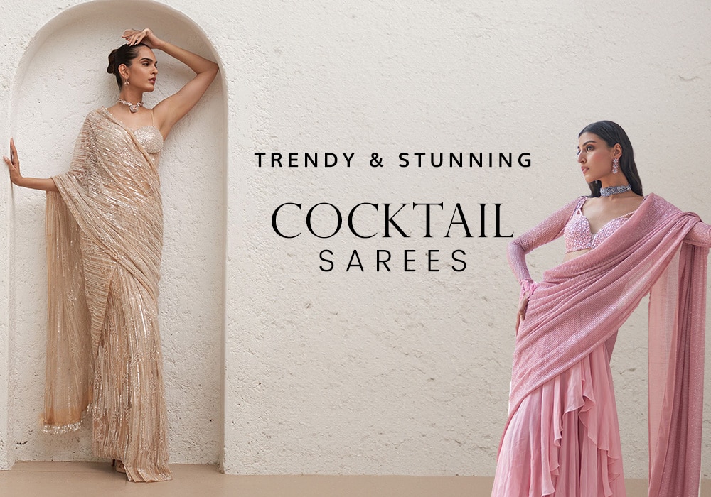 Cocktail Sarees for Women | Shop at Aza Fashions