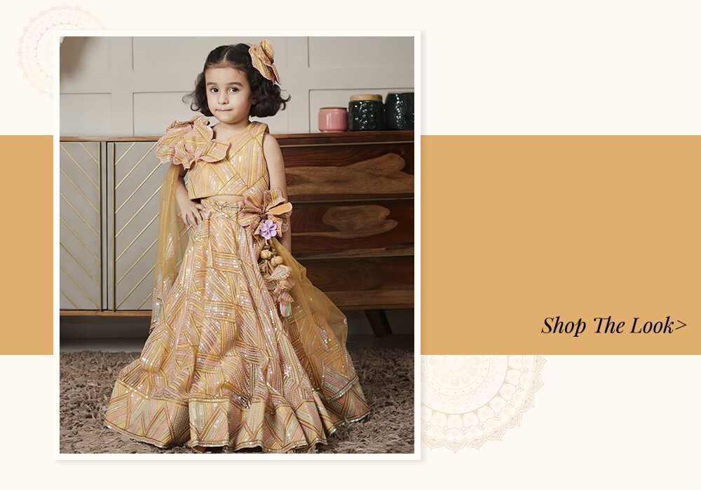 Sequin lehenga Fayon Kids