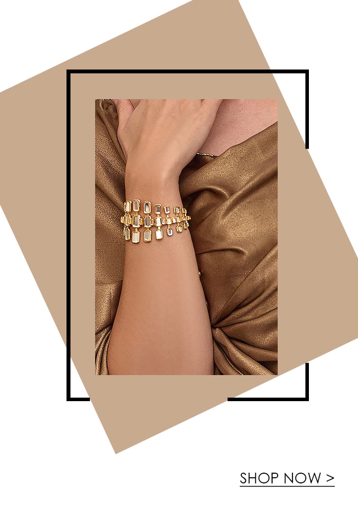 Isharya Shiza Mirror Embellished Bracelet