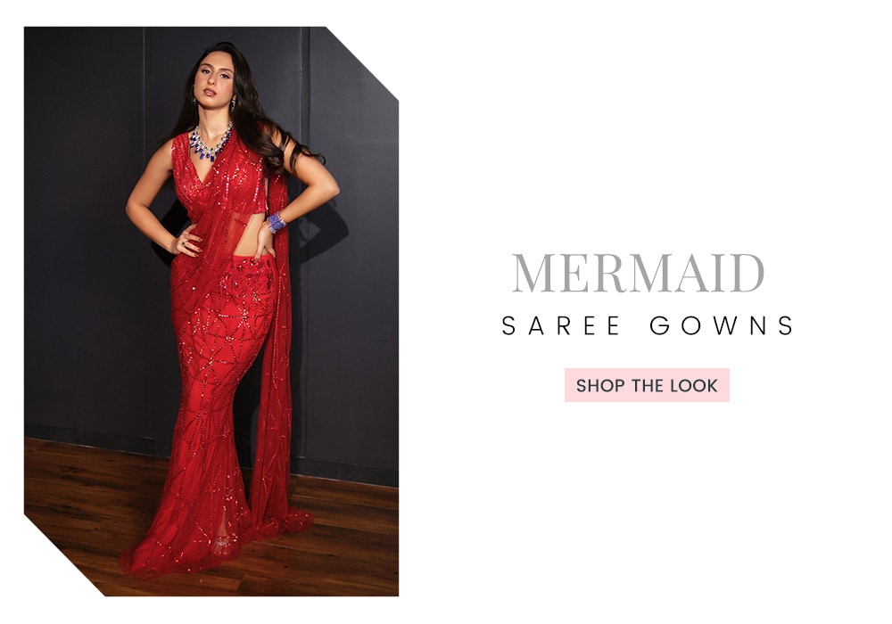 Ohaila Khan Mermaid Saree Gown