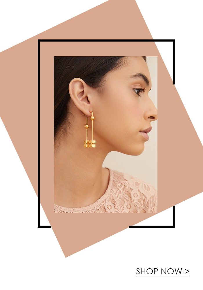 Outhouse Drop Hoop Earrings