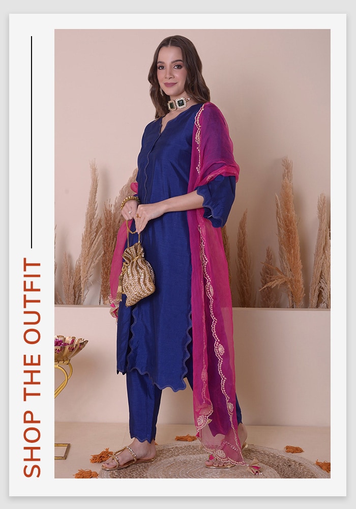 Blue Kurta Set by Surabhi Arya