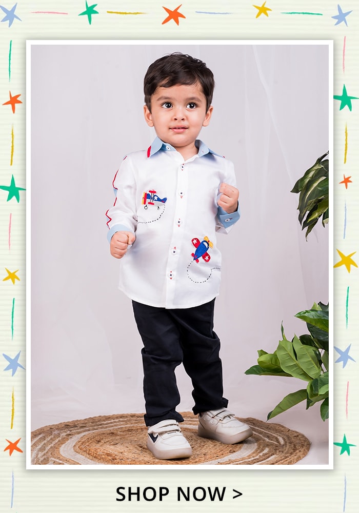 Kids contemporary cotton shirt