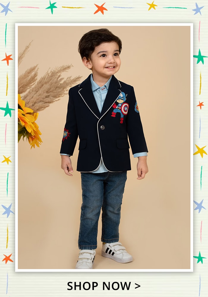 Navy blue blazer for boys