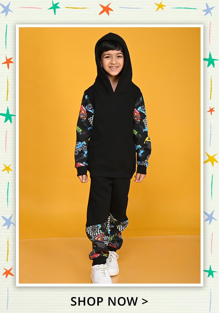 Kids contemporary hoodie and joggers