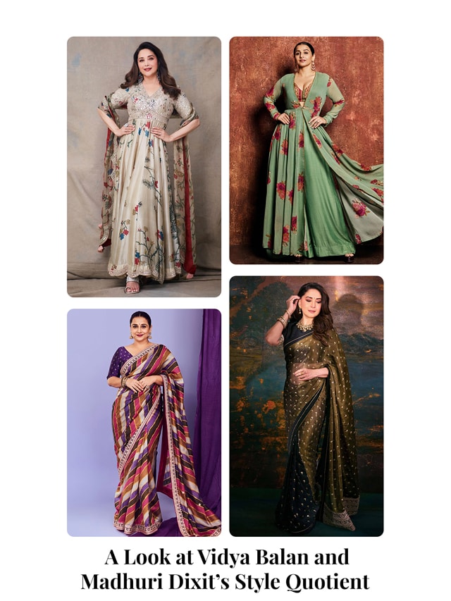 A Look at Vidya Balan and Madhuri Dixit’s Style Quotient