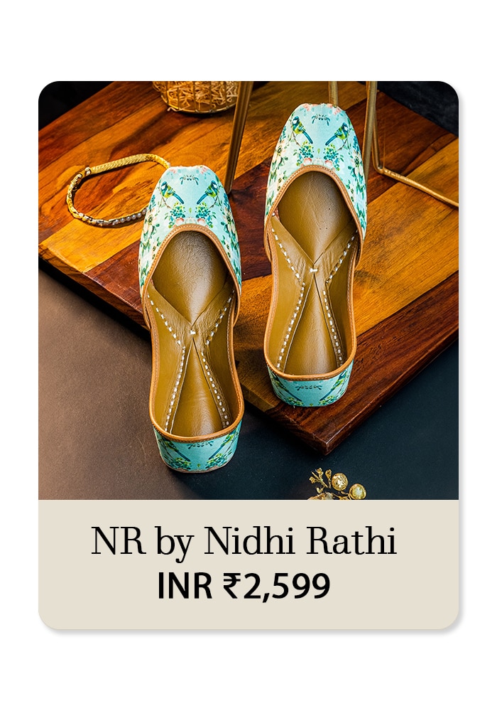 Blue Juttis by NR by Nidhi Rathi