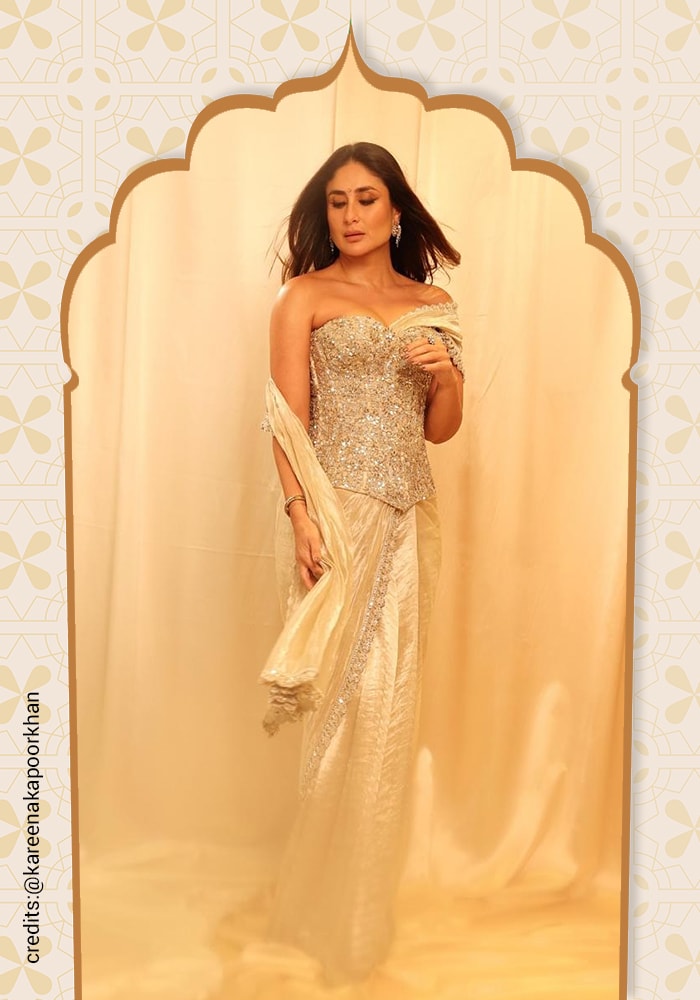 Kareena Kapoor in corset blouse saree