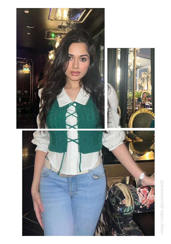 Jannat Zubair in Sweater vest