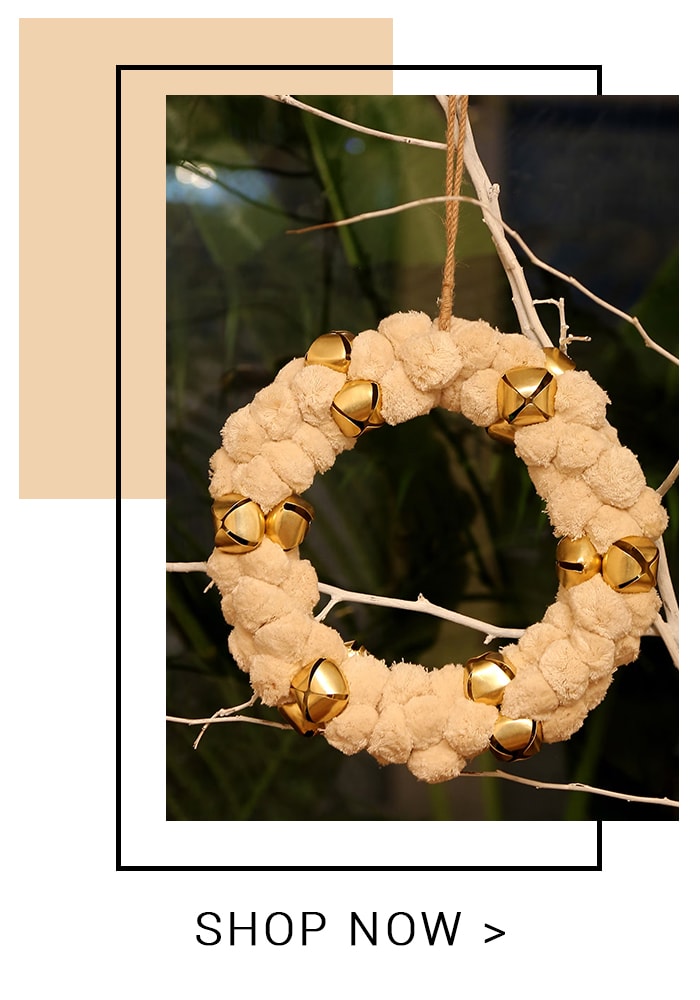 Amoliconcepts Pom Pom Bells Wreath