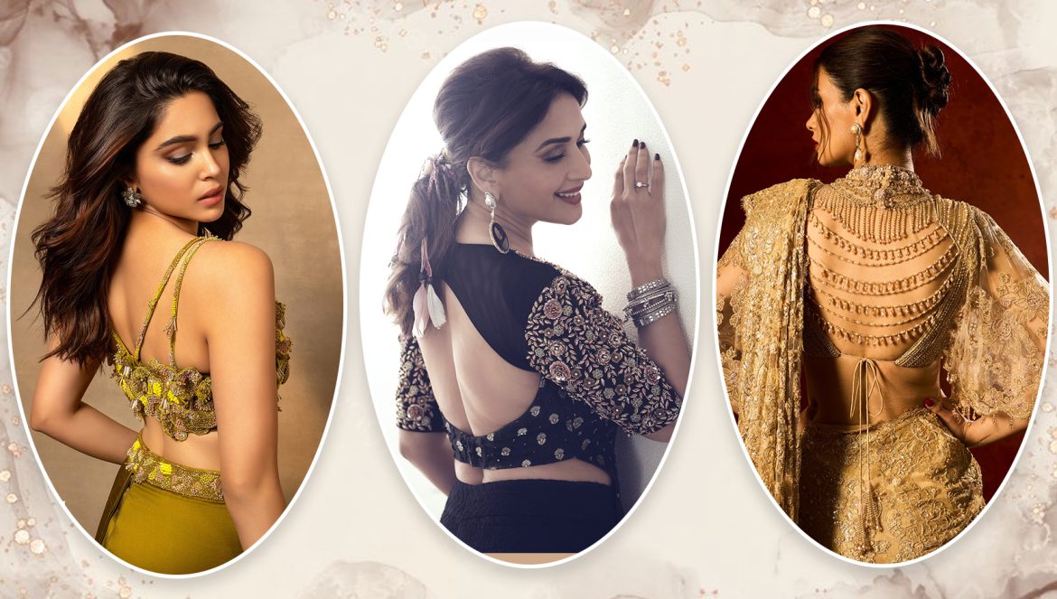 Celeb-Inspired Lehenga Blouse Back Designs