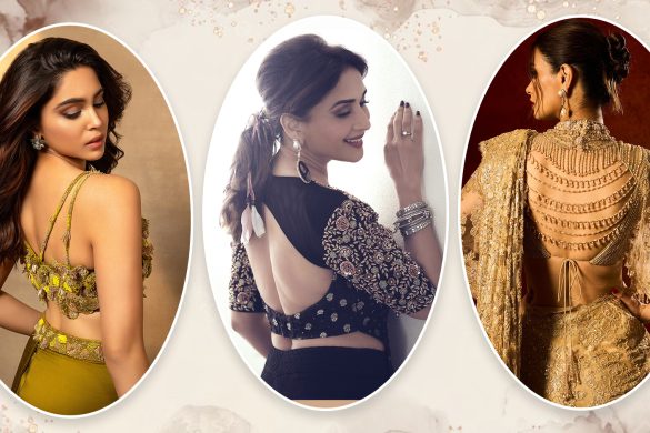 Celeb-Inspired Lehenga Blouse Back Designs