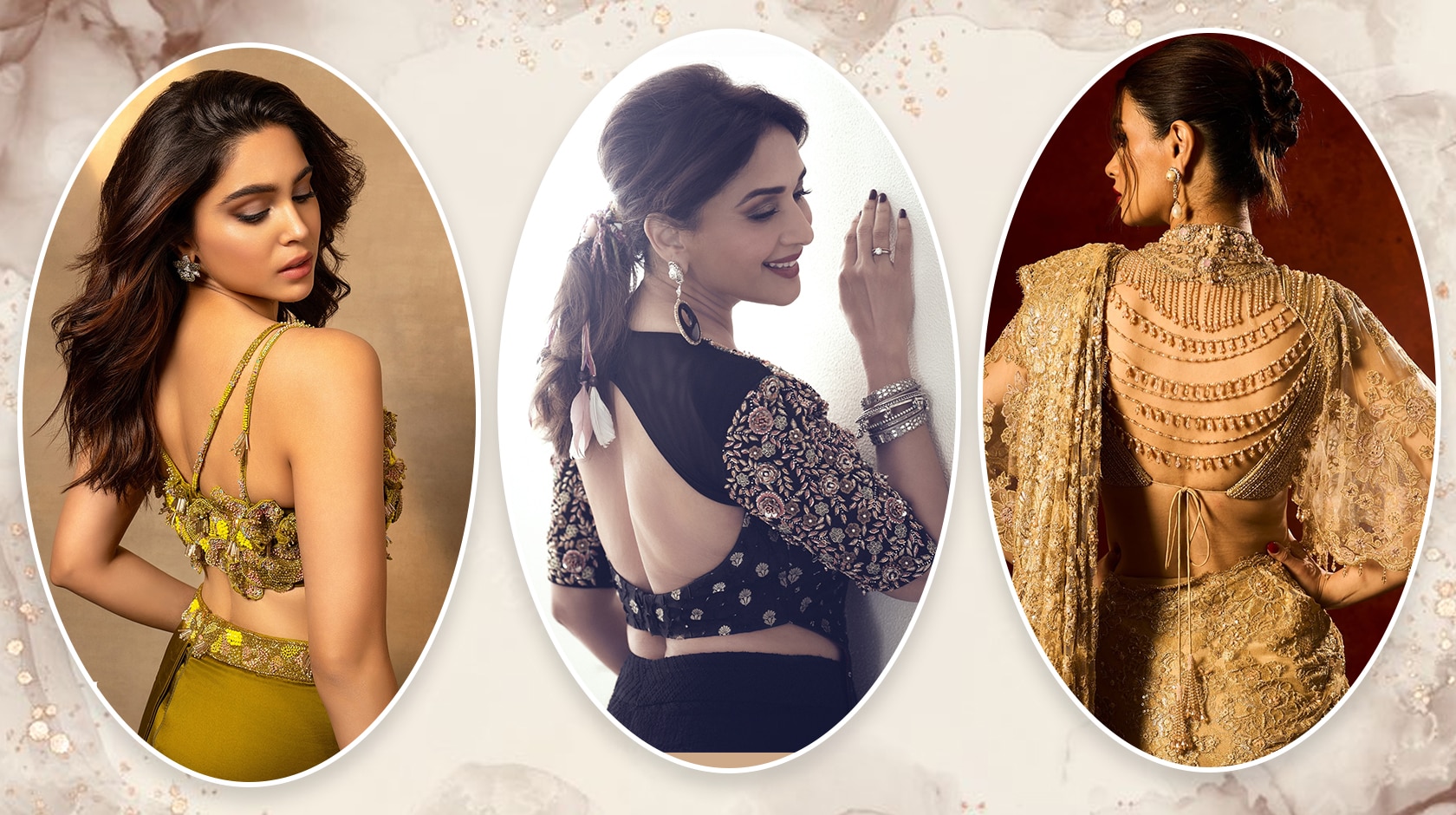 Celeb-Inspired Lehenga Blouse Back Designs