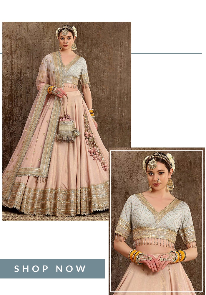 Lehenga blouse with tassels