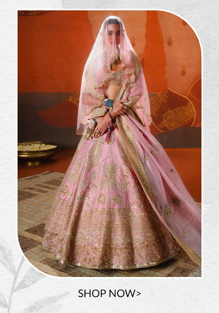 Barfi Pink Pastel Indian wedding outfits