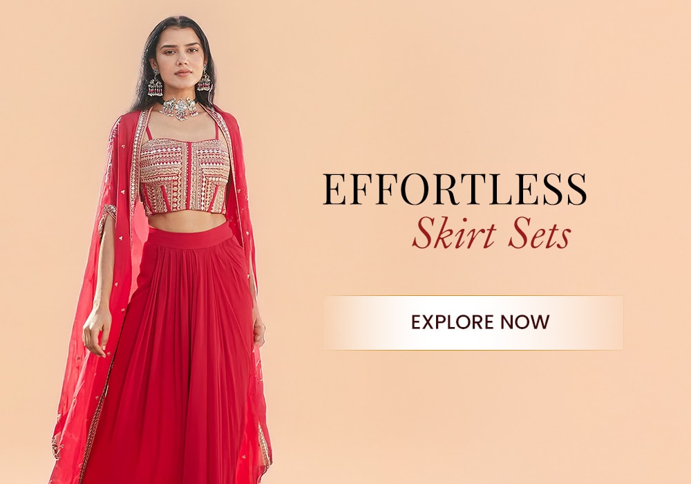 Basanti Kapde Aur Koffee Skirt Sets