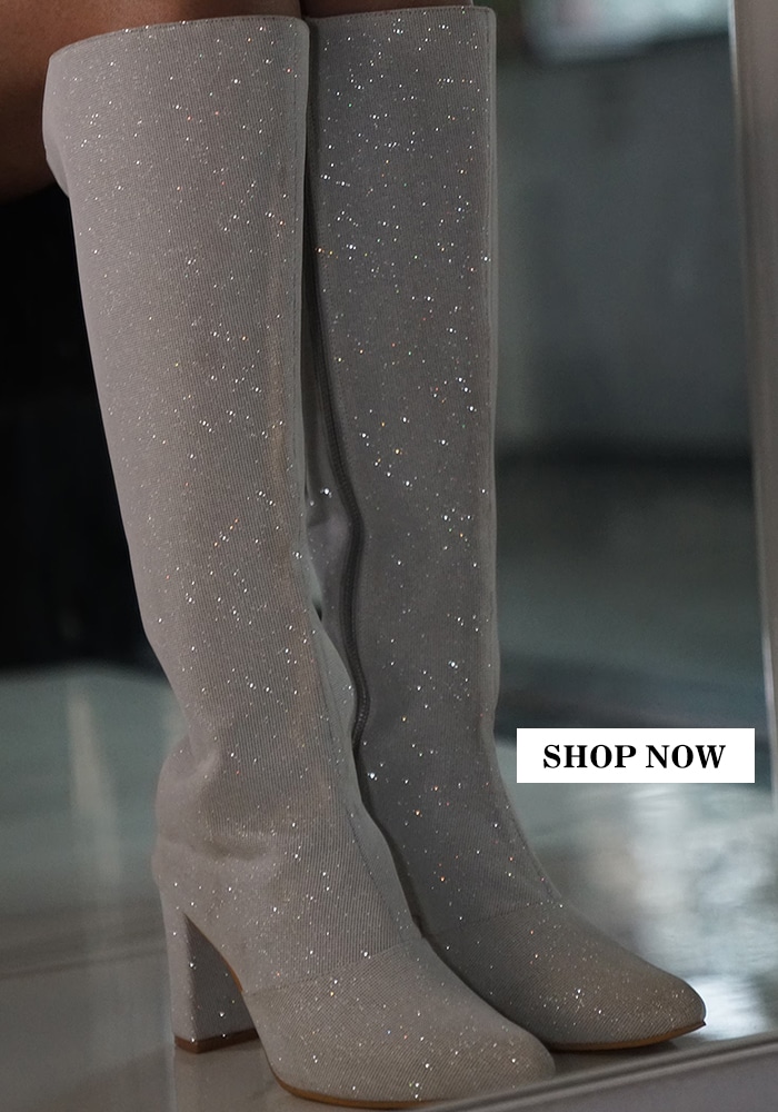 silver knee-high style